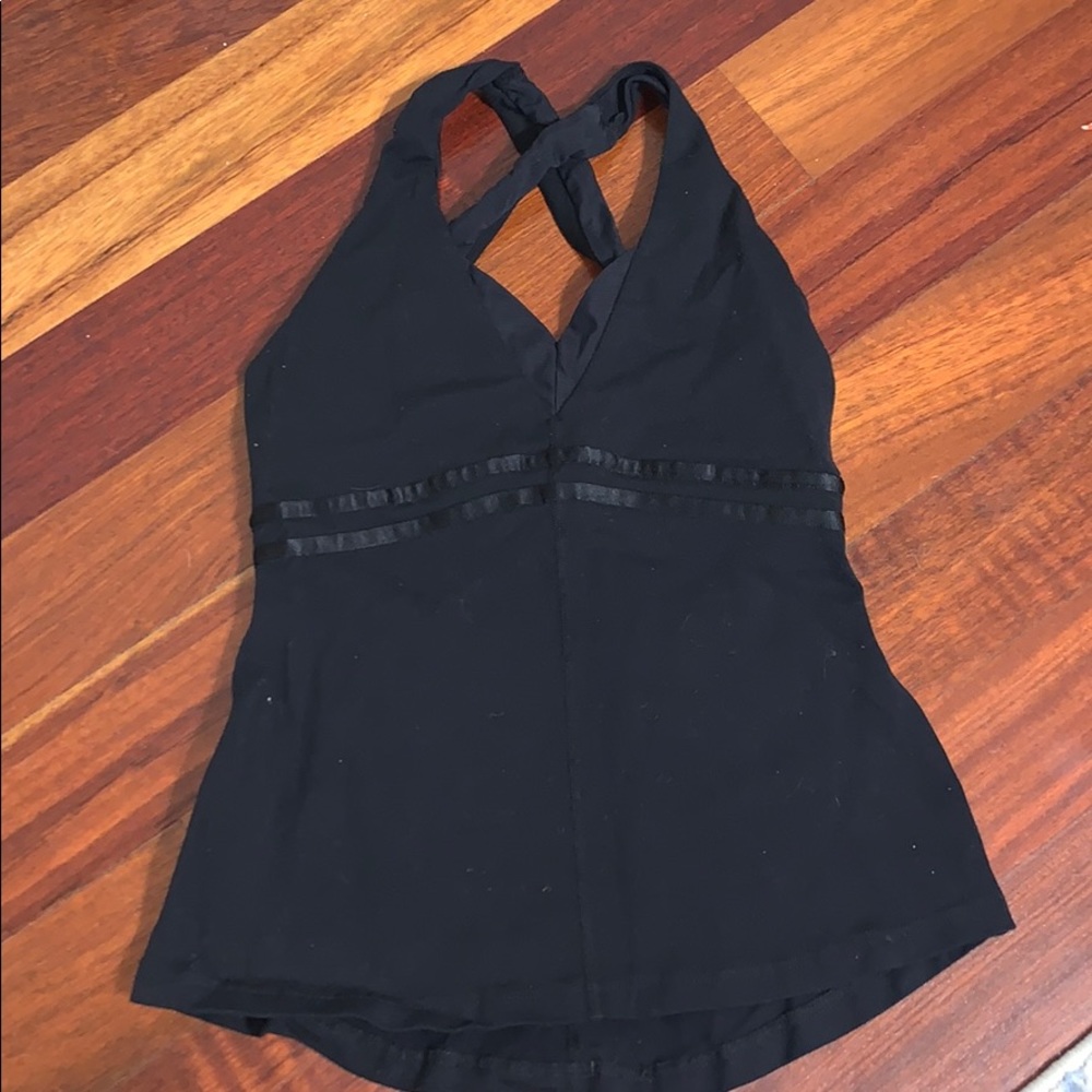 Black Lululemon Work Out Top